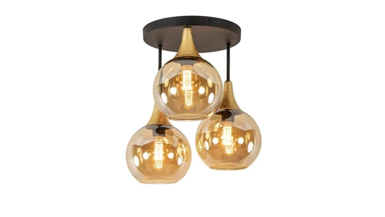Lampa sufitowa nowoczesna 3xE27 CALLISTO BLACK/GOLD
