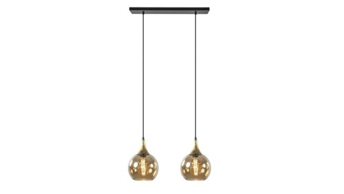 Lampa wisząca nowoczesna 2xE27 CALLISTO BLACK/GOLD