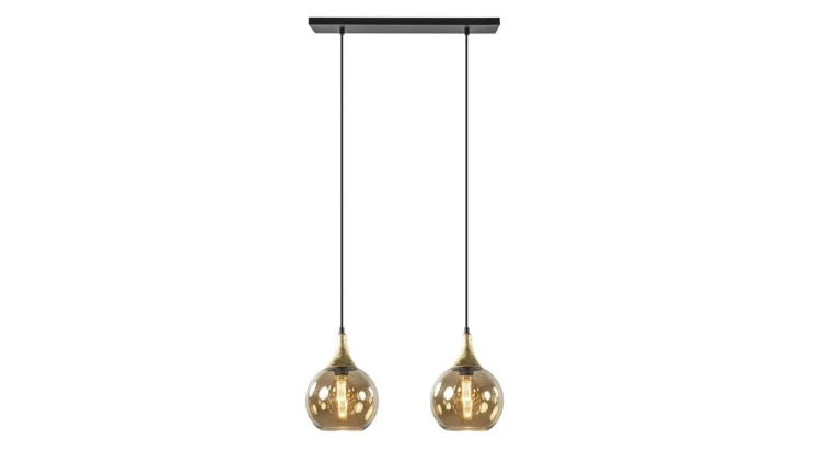 Lampa wisząca nowoczesna 2xE27 CALLISTO BLACK/GOLD