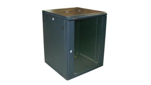 Szafa 19cali wisząca ZETA 15U 600x600 RAL9004 szkło d