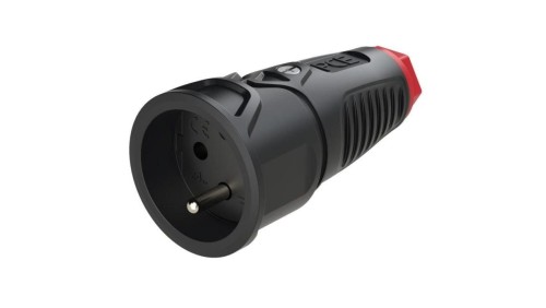 Gniazdo prądowe gumowe 3p 16A 230V przenośne IP20 TAURUS2 PCE na kabel czarne