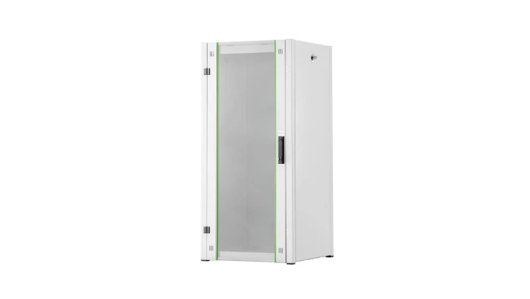 Szafa teleinformatyczna rack 19 cali Hyper Pro 26U 600x600, drzwi szklane, kolor szary Digitus Professional DN-51001