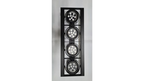 Oprawa zwieszana prostokątna czarna 40W/830 4xAR111 LED Flash 1S RELCO
