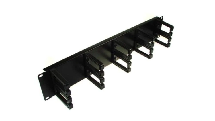 Organizator kabli 2U 10 uchwytów plastik-