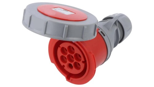 2272-6VZłącze zasilające AC 3-fazowe wtyk 32A 400VAC PIN 7 żeńskie