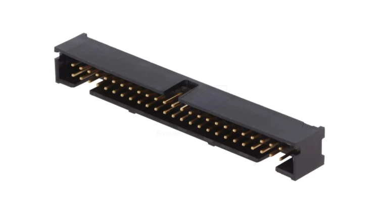 Gniazdo IDC męskie 50-pin proste THT złocony 2,54mm czarny 1-5103308-0