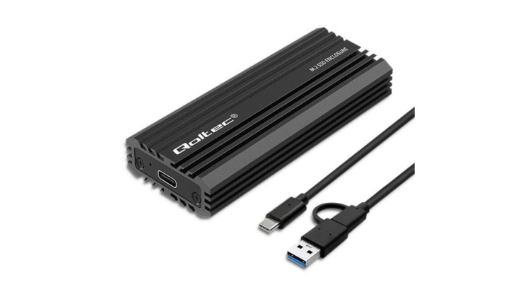 Qoltec Obudowa kieszeń NV2270 na dysk M.2 SSD SATA NVMe USB-C 2TB