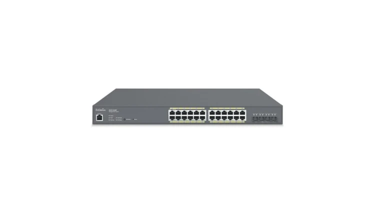 Switch zarządzalny 24x RJ45 Gigabit PoE+240W, 4x SFP+ Cloud ECS1528P