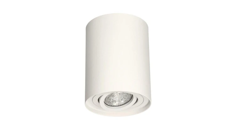 Lampa sufitowa HARYS O natynkowa oprawa punktowa nowoczesna TUBA okrągła GU10 biała MK MEGAKABEL