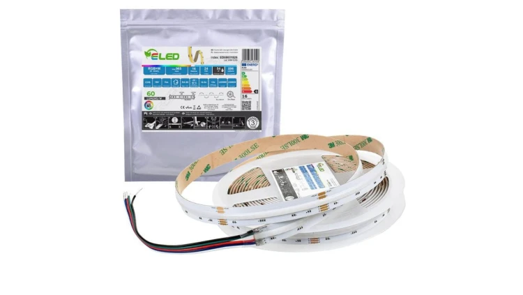 Taśma LED COB RGBW 896 chips 24V 16W + zimna 6500K CRI90+ IP54 - ED00031525 /odcinki po 5 m/