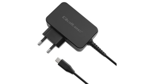 Qoltec Ładowarka GaN POWER PRO 1xUSB-C 45W 5-20V 2.25-3A Czarna