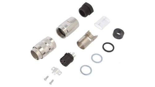 C091-31D0051012 Złącze M16 wtyk żeński lutowanie na przewód 5PIN 7A 300V