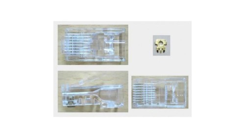 Wtyk modularny RJ-45 8p8c kat.6 przelotowy linka na okrągły przewód AWG23/24 /opak = 100szt/