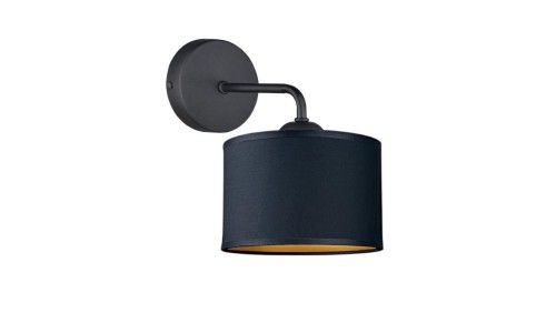 Kinkiet nowoczesny abażur 1xE27 FLOW BLACK