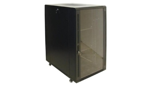 Szafa 19cali stojąca 27U 600x600 BETA RAL9004 szkło