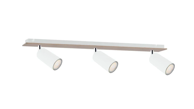 Spot nowoczesny 3xGU10 EYE WHITE WOOD