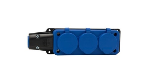Listwa gumowa 3x230V 16A IP54 niebieska