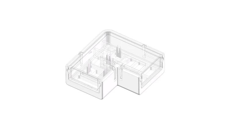 Złącze do taśmy LED hermetycznej - MCWP - MONO 8mm - COB/SMD - typ L - ED00033928