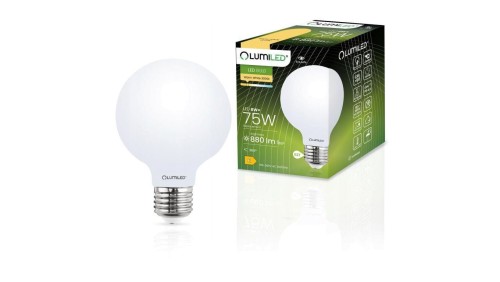 Żarówka LED E27 G95 8W = 75W 3000K Ciepła Globe Mleczny Filament LUMILED