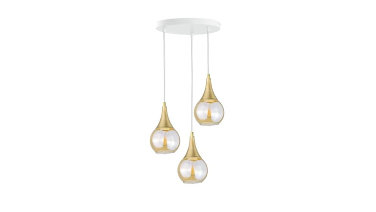 Lampa wisząca 3x E27 LACRIMA WHITE
