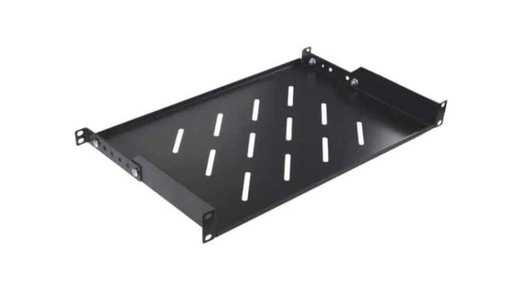 Półka regulowana 19cali 1U głębokość 350mm V RAL9004