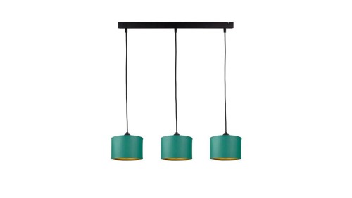 Lampa wisząca nowoczesna abażur 3xE27 FLOW GREEN