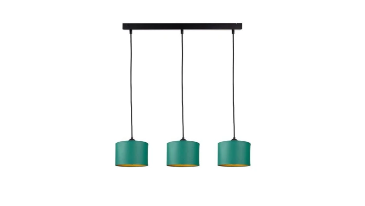 Lampa wisząca nowoczesna abażur 3xE27 FLOW GREEN