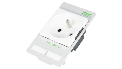 4000-68000-3010000 Gniazdo typu E 250VAC 16A na panel, złącze widełkowe 4mm IP20