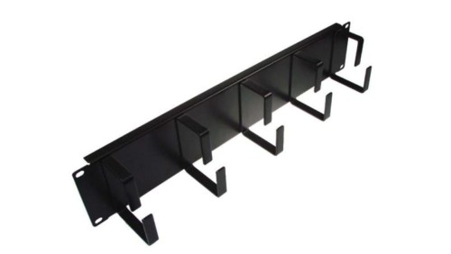 Organizator kabli 2U 5 uchwytów metal czarny-