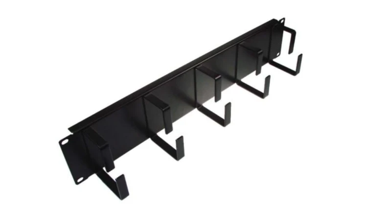 Organizator kabli 2U 5 uchwytów metal czarny-