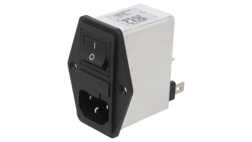 Złącze zasilające AC męskie 2A 250VAC C14 (E) 2mH FN283-2-06
