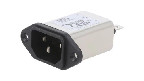 Złącze zasilające AC męskie 3A 250VAC C14 (E) 2,5mH FN9222R-3-06