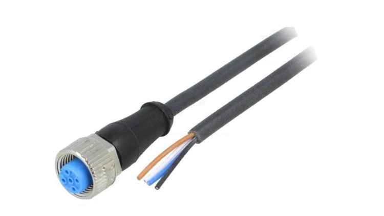 YF2A14-020UB3XLEAX Przewód przyłączeniowy M12 PIN: 4 proste 2m wtyk 250VAC 4A