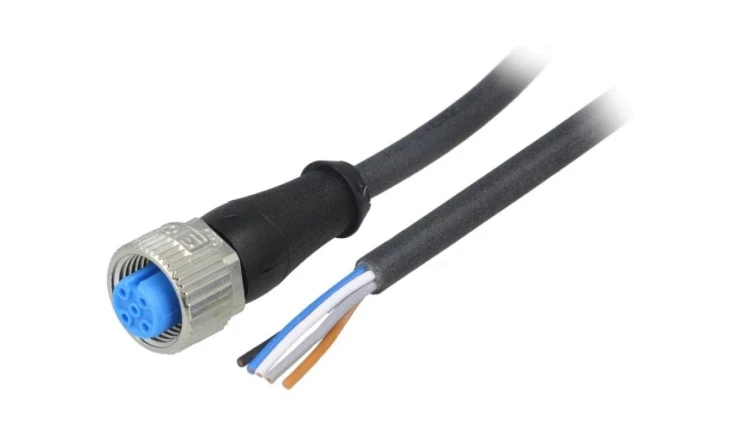 YF2A15-100UB5XLEAX Przewód przyłączeniowy M12 P5,wtyk prosty o długości 10m 125VAC 4A