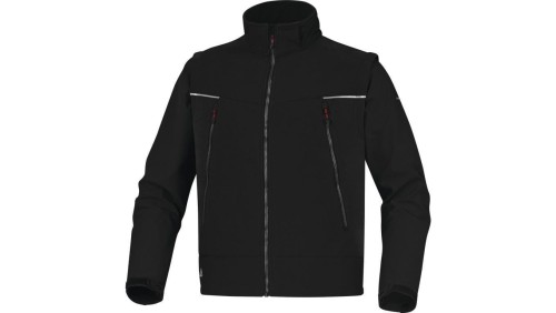 Bluza softshell z poliestru i elastanu, 3 warstwy laminowane ORSA, kolor: czarny, rozmiar: L / ORSANOGT