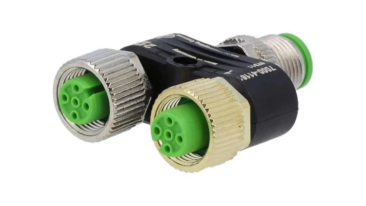 7000-41161-0000000 Trójnik M12 męskie, M12 żeńskie x2 kod A-DeviceNet / CANopen