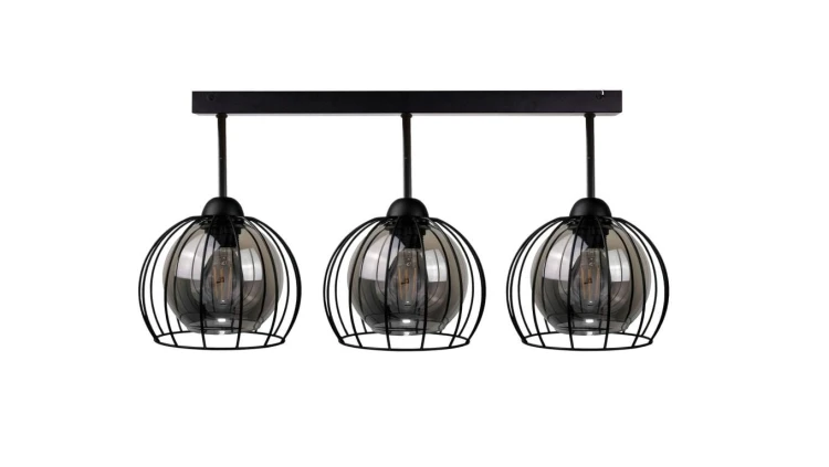 Lampa sufitowa nowoczesna loftowa 3xE27 SOLO BLACK