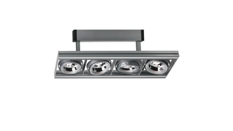Oprawa zwieszana prostokątna szara 40W/830 4xAR111 LED Flash 1S RELCO