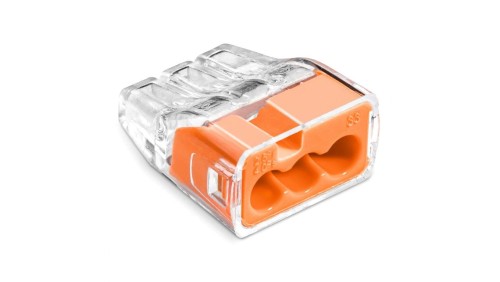 IDEALNA Szybkozłączka SCP3 wtykowa do drutów i wielodrutów 3-torowa 4mm² 32A 450V 88000008S /100szt./