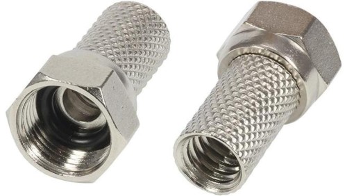 Wtyk F nakręcany na RG-59 HQ 5,9mm/18,5mm z uszczelką /opak=100szt/