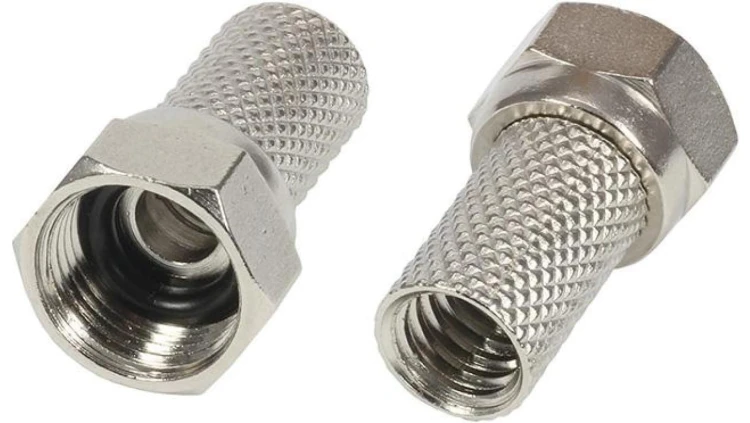 Wtyk F nakręcany na RG-59 HQ 5,9mm/18,5mm z uszczelką /opak=100szt/