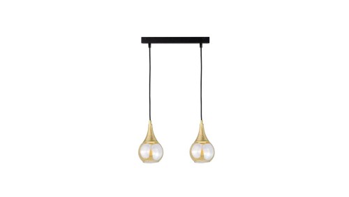 Lampa wisząca nowoczesna 2xE27 LACRIMA HONEY/GOLD