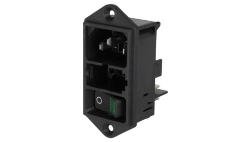 DD11.0114.1110Złącze zasilające AC gniazdo męskie 10A 250VAC IEC 60320