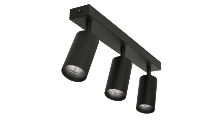 Lampa sufitowa EYES III reflektor plafon litwa 3xGU10 regulowane tuby kolor czarny MK MEGAKABEL