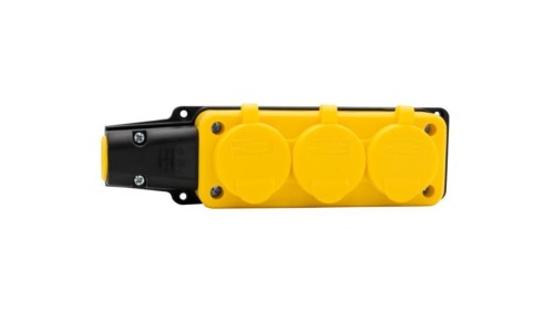 Listwa gumowa 3x230V 16A IP54 żółta