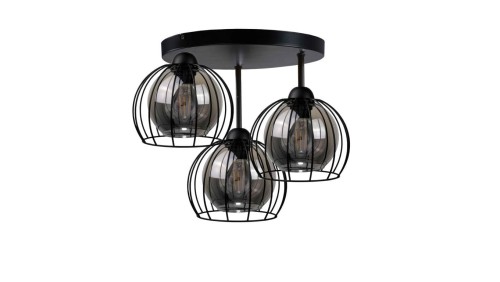 Lampa sufitowa loftowa nowoczesna 3xE27 SOLO BLACK