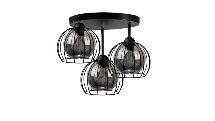 Lampa sufitowa loftowa nowoczesna 3xE27 SOLO BLACK