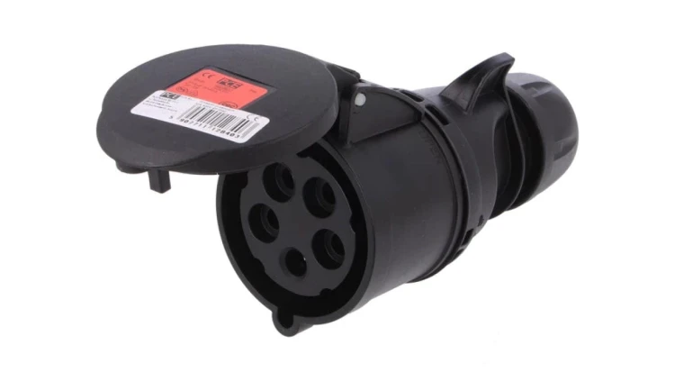 225-6XZłącze zasilające AC 3-fazowe wtyk 32A 400VAC IP44 żeńskie