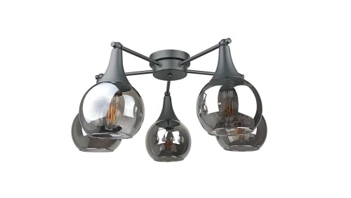 Lampa sufitowa 5xE27 STAR SMOKY BLACK
