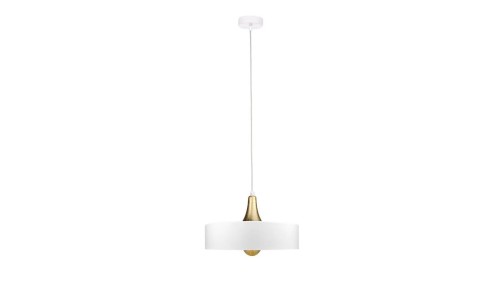 Lampa wisząca nowoczesna 1xE27 EOS WHITE/GOLD
